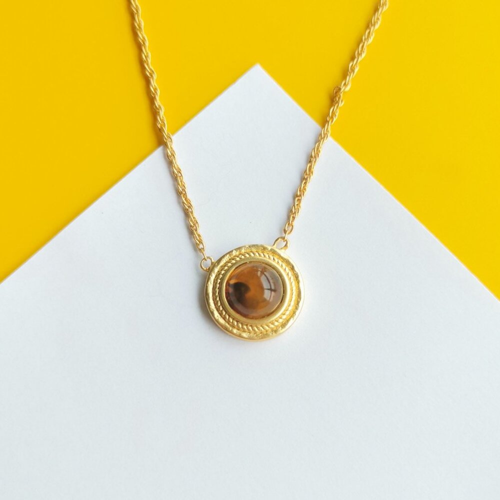 Madison Gold Tortoiseshell Delicate Necklace by Julie Vos